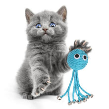 Load image into Gallery viewer, Baby Octopus Woven By Paper Rope Scratch-resistant Pet Playing Toy With Bell  Grinding Cat Toy Ball Cat Interactive Toy

